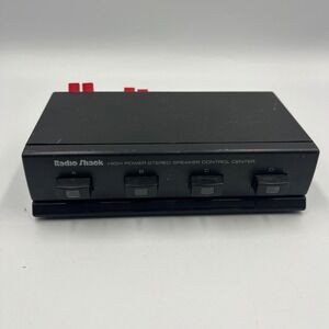 Radio Shack 4 Way High Power Stereo Speaker Selector Switch Control Center VTG‎